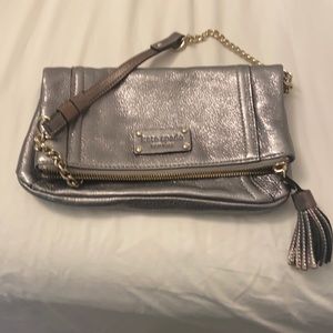 Kate spade Silver clutch